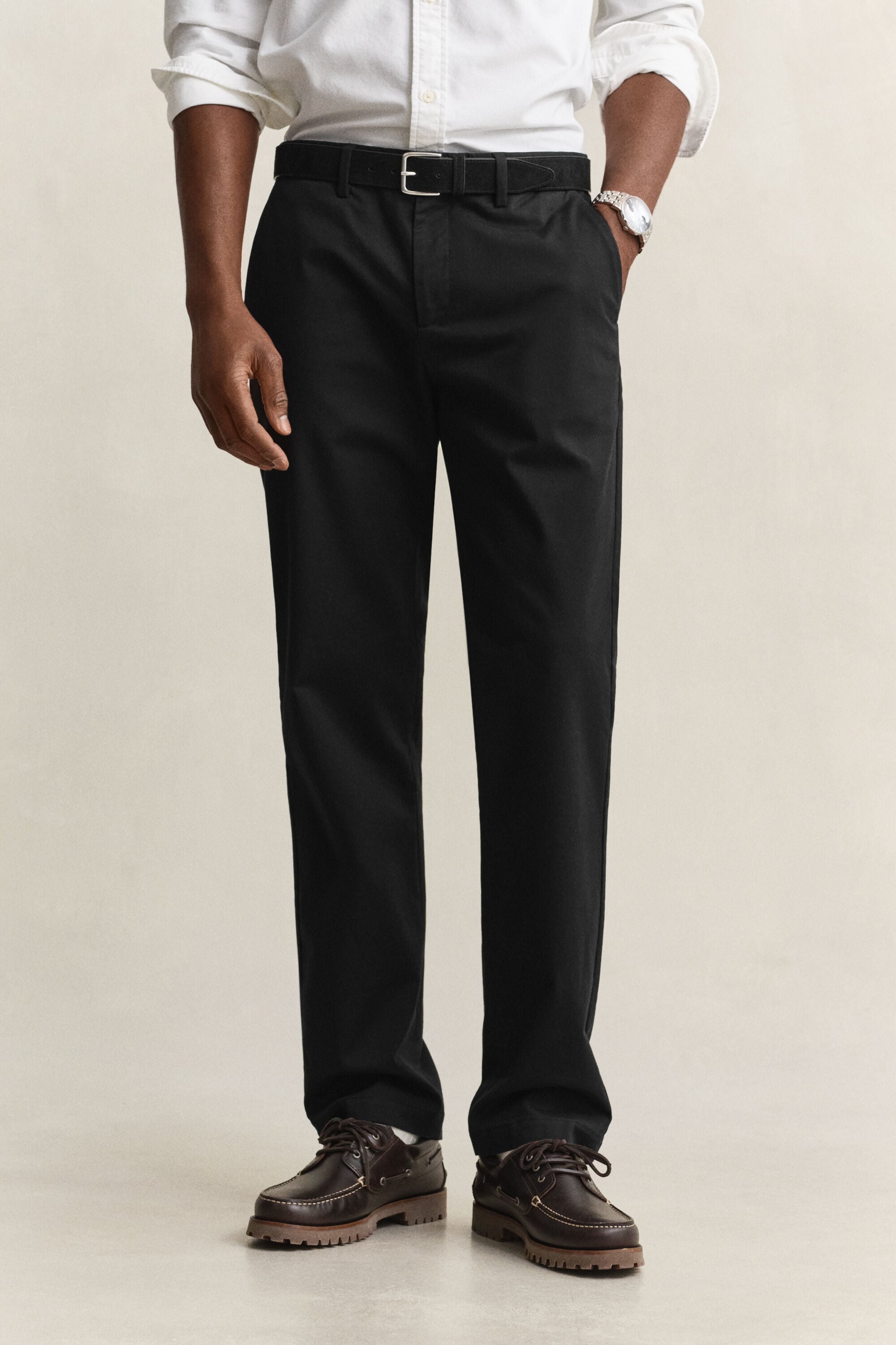 Pantalon chino élégant coupe regular