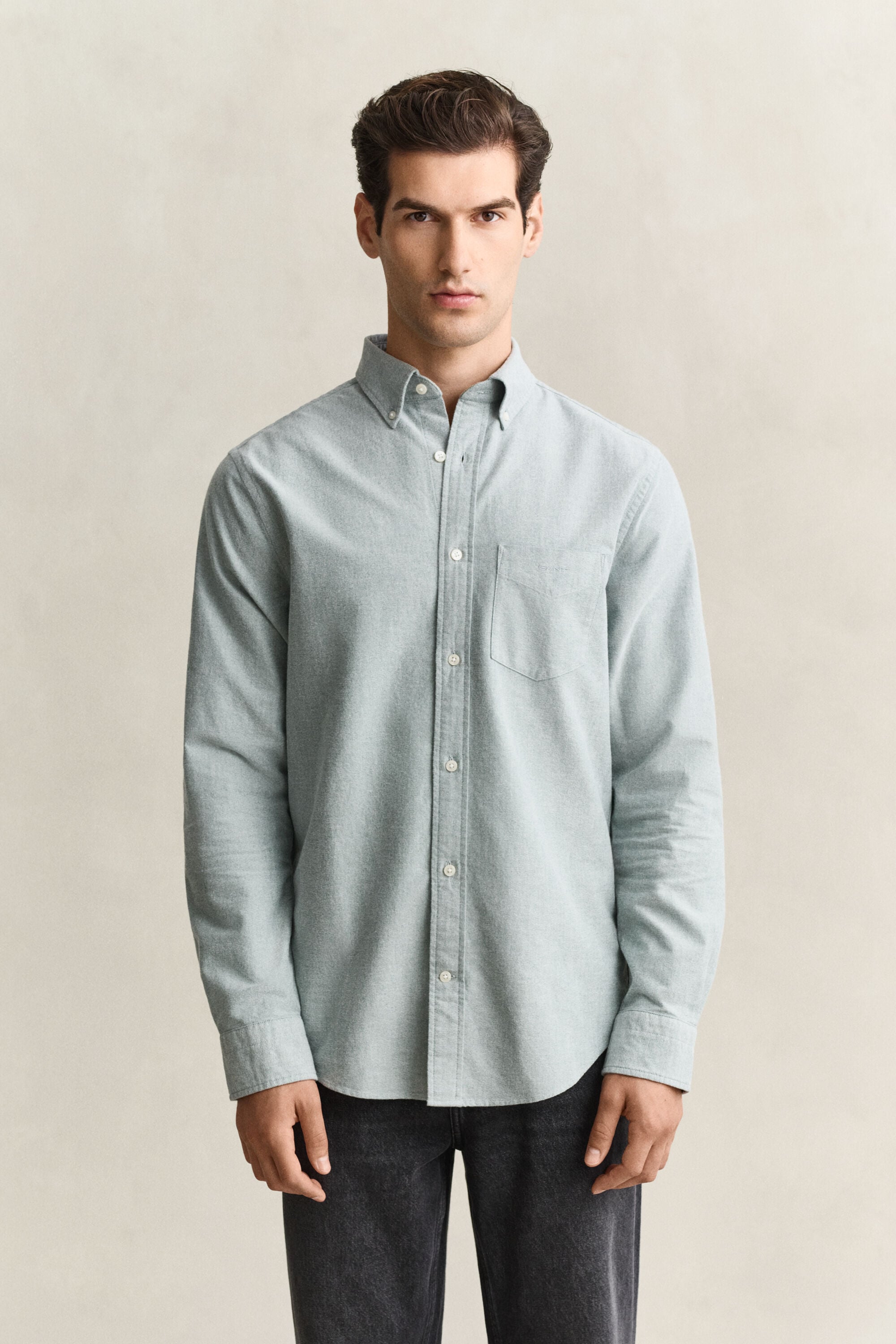 Chemise en coton Oxford brossé