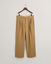 Pantalon plissé à jambes larges