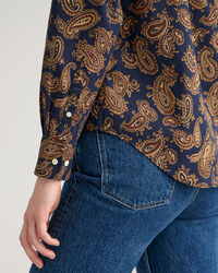 Chemise regular fit en voile de coton Paisley