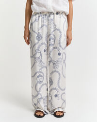 Pantalon coupe d&eacute;contract&eacute;e avec cordon de serrage et imprim&eacute; voiliers