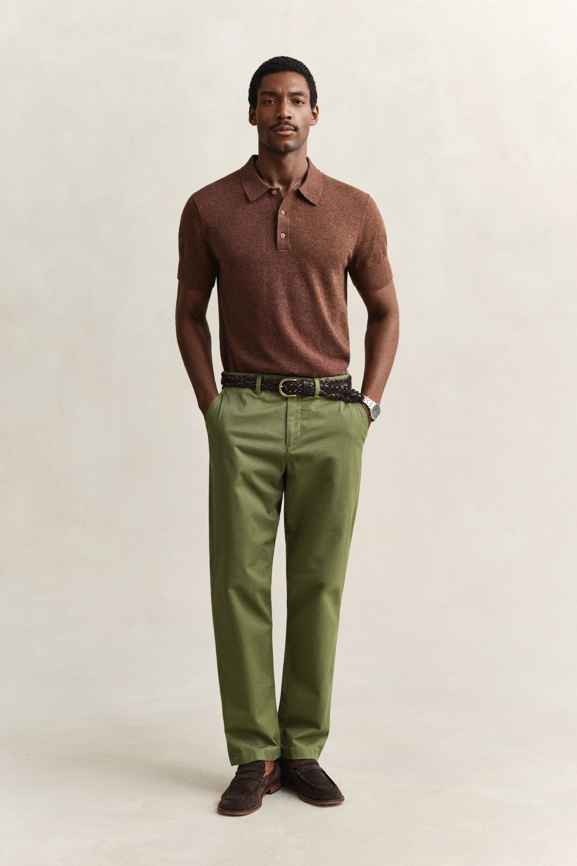 Pantalon chino classique coupe regular