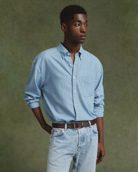 Chemise coupe ultra-ample indigo Luxury