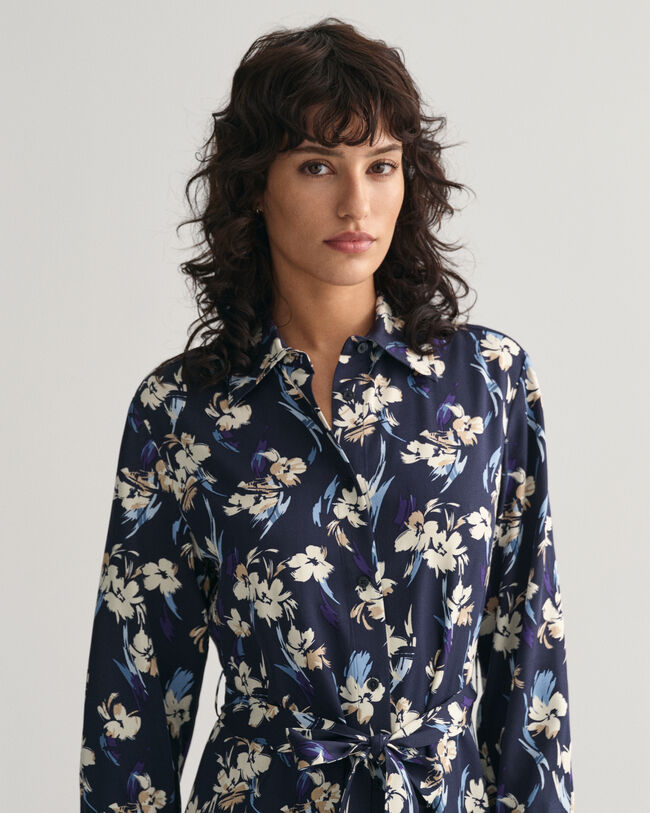 Robe-chemise à imprimé floral