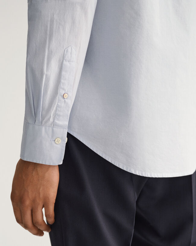 Chemise slim fit en popeline de coton