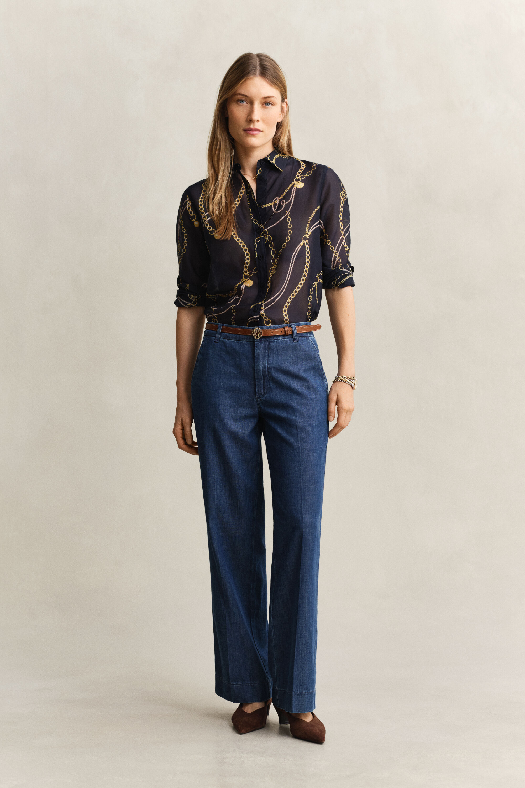 Chemise en coton et soie