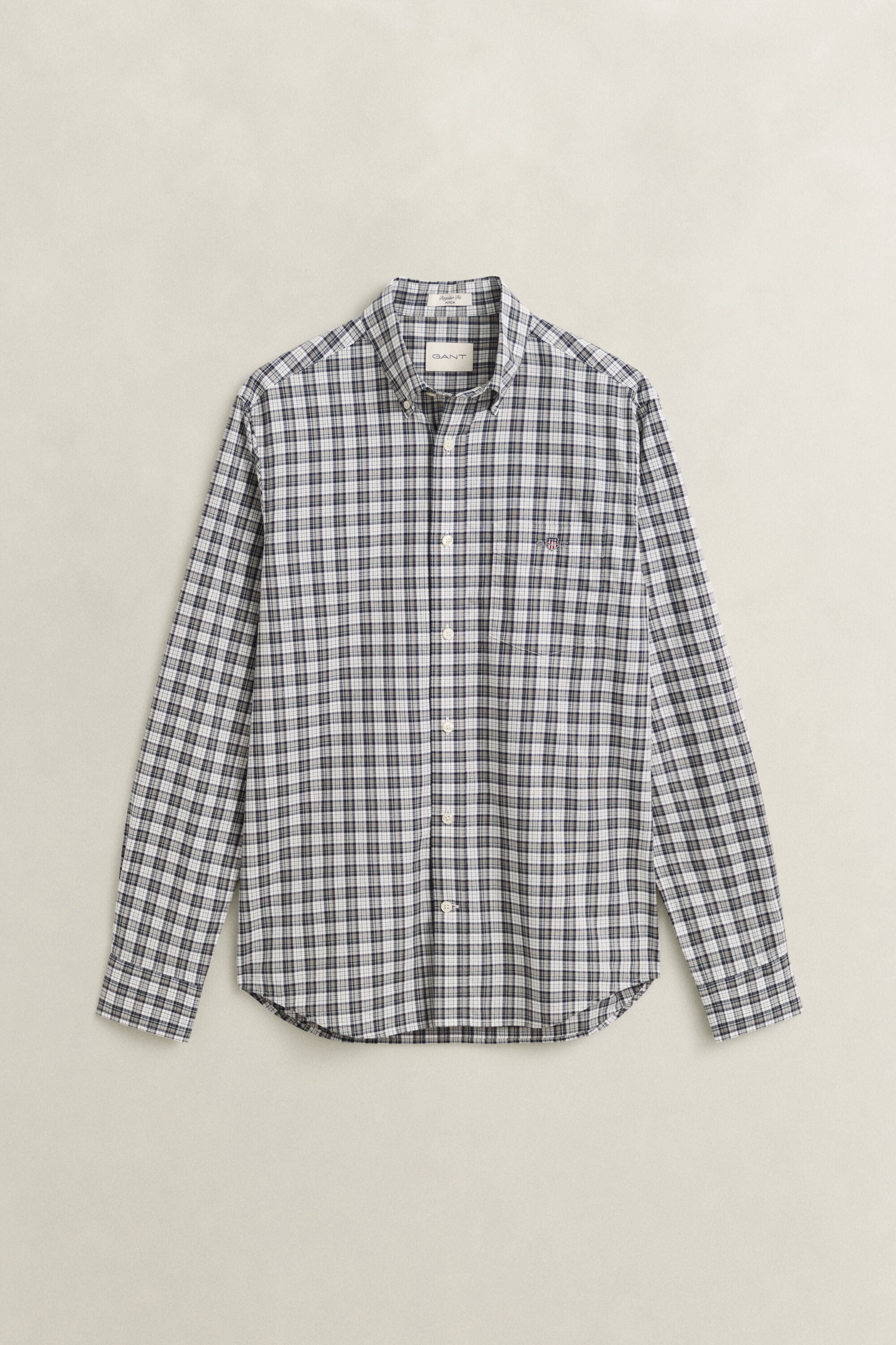 Chemise en popeline à carreaux