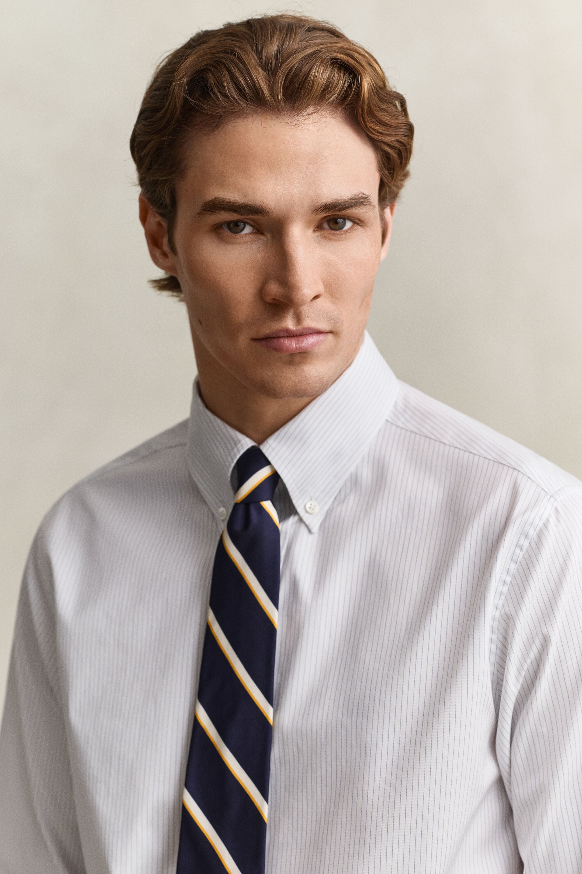 Chemise habillée en sergé à rayures