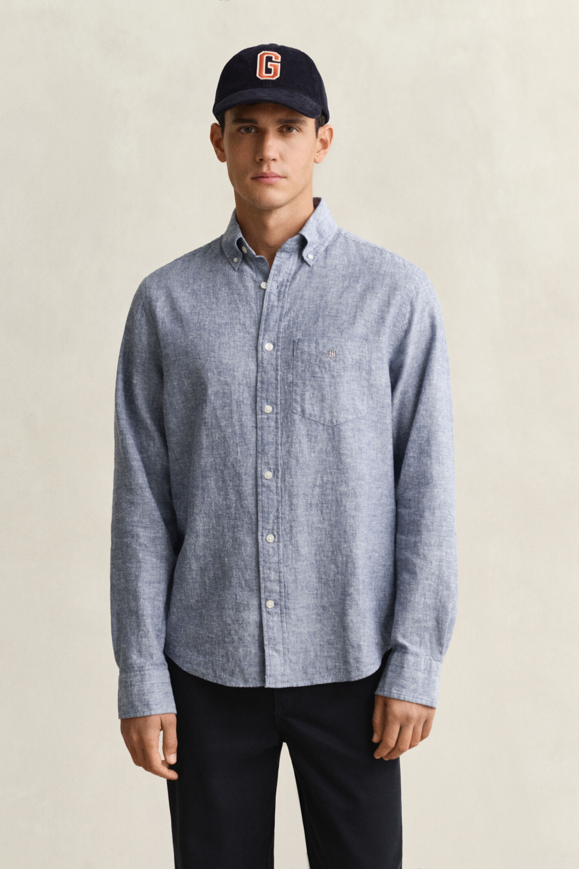 Chemise en lin mélangé