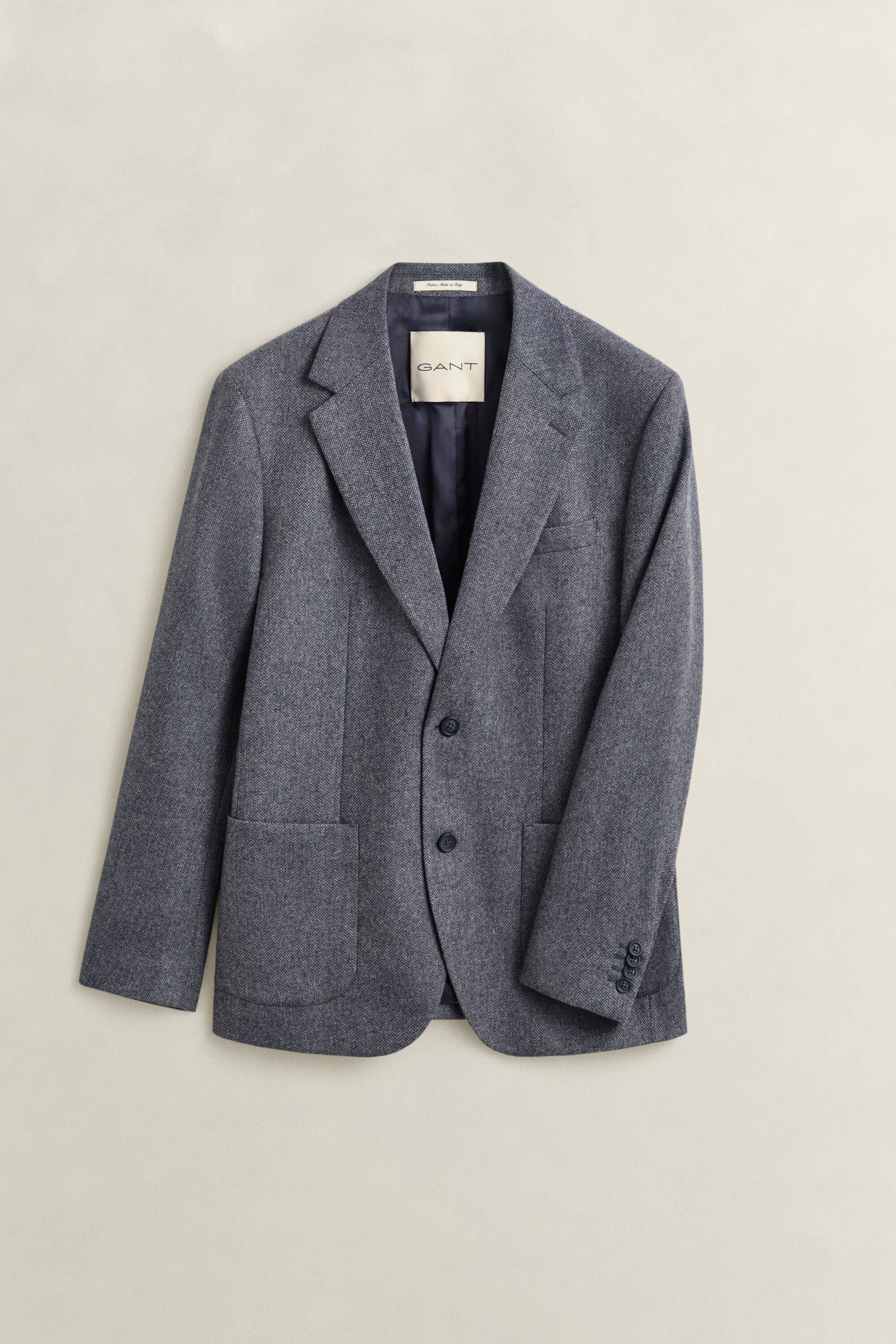 Veste de costume en laine à chevrons