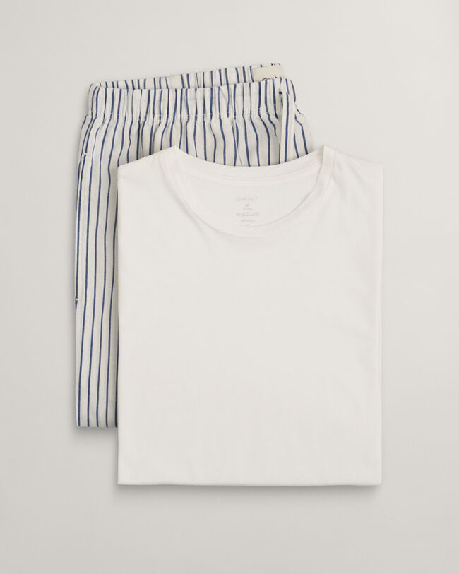 Coffret cadeau t-shirt et pantalon de pyjama à rayures