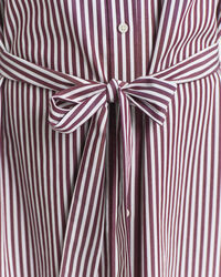 Robe-chemise classique en popeline avec ceinture