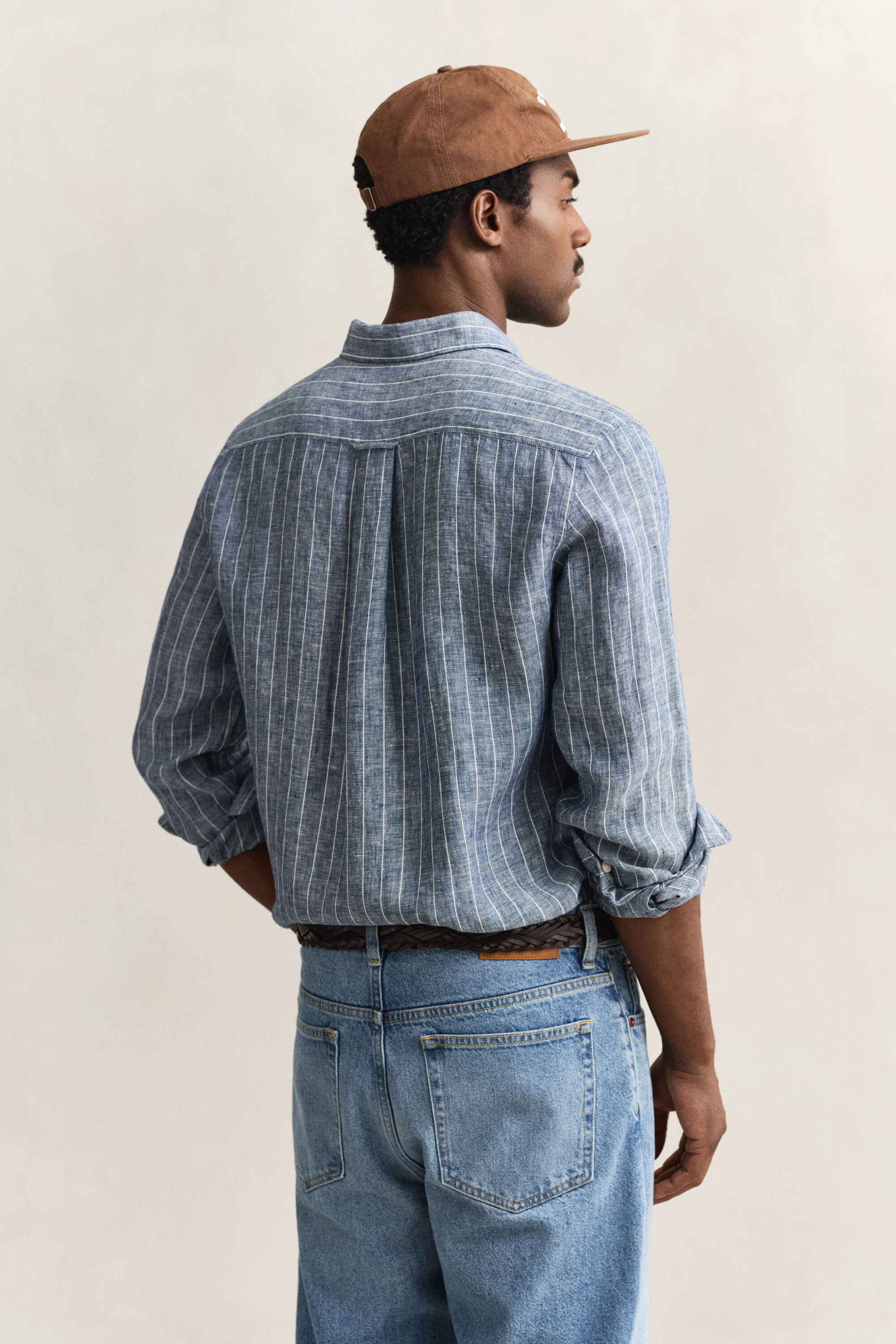 Chemise en lin à rayures