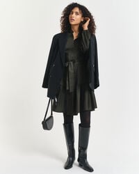 Robe en satin de coton à manches longues