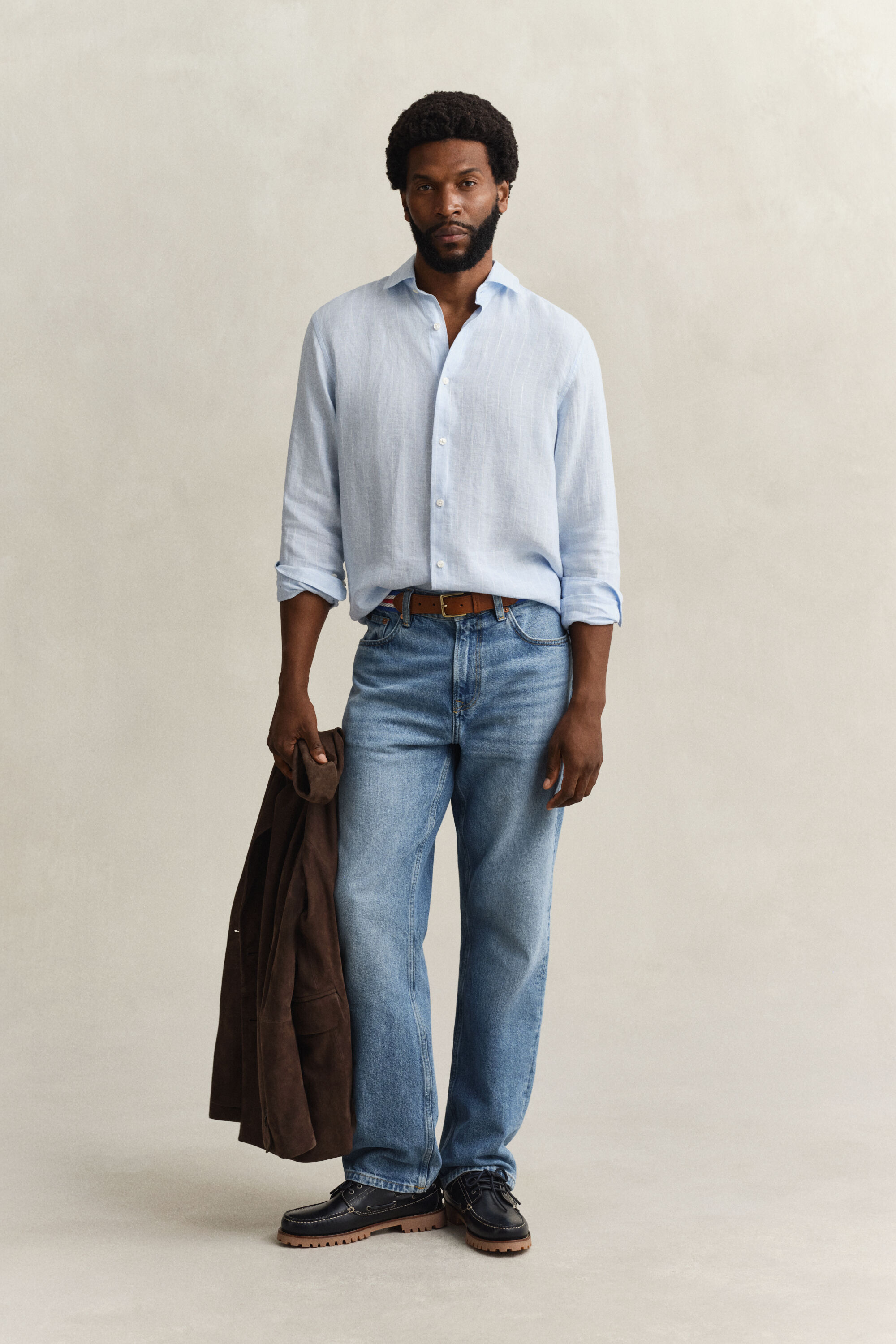 Chemise en lin à rayures