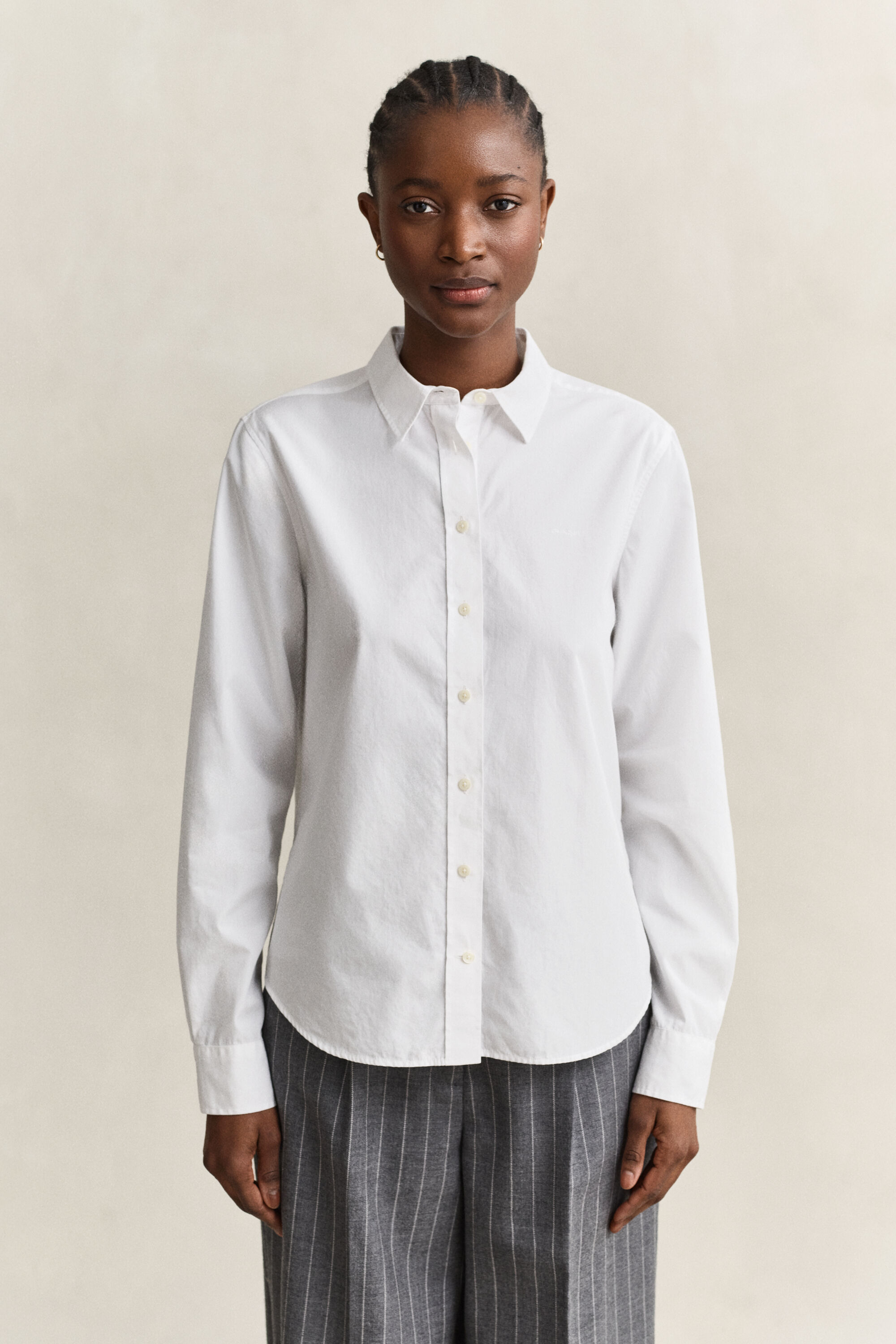 Chemise regular classique en popeline