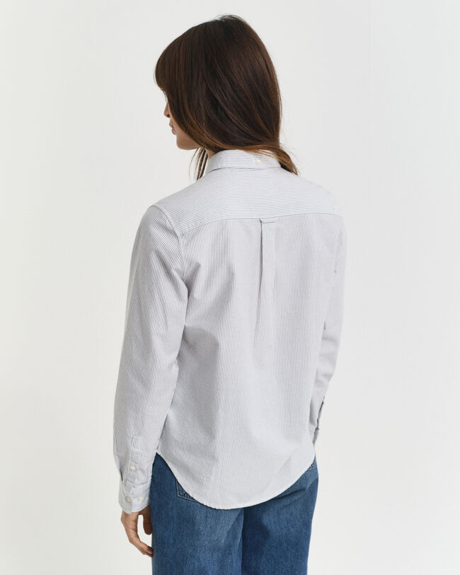 Chemise coupe regular classique en coton Oxford à rayures