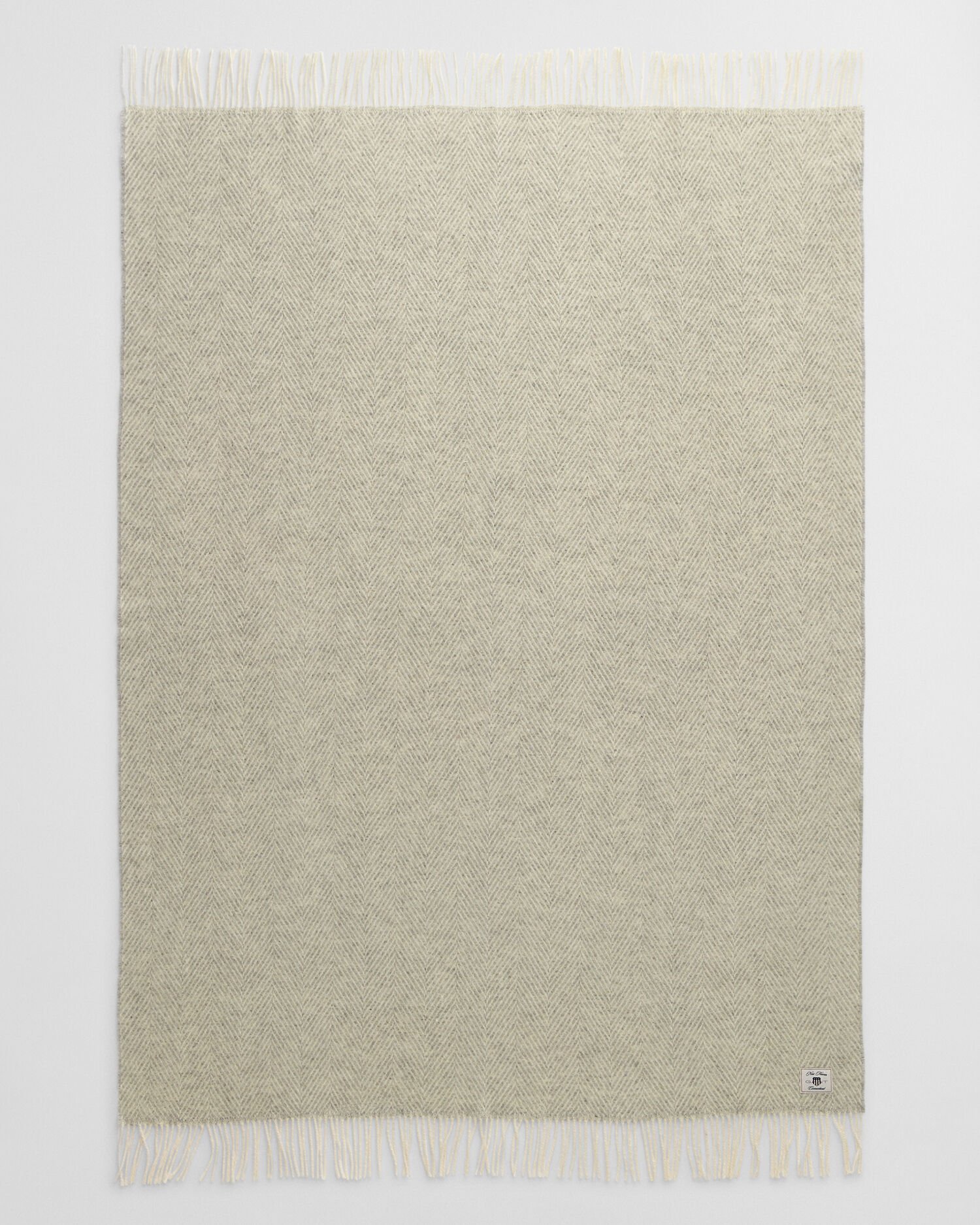 Jeté de lit en laine à chevrons