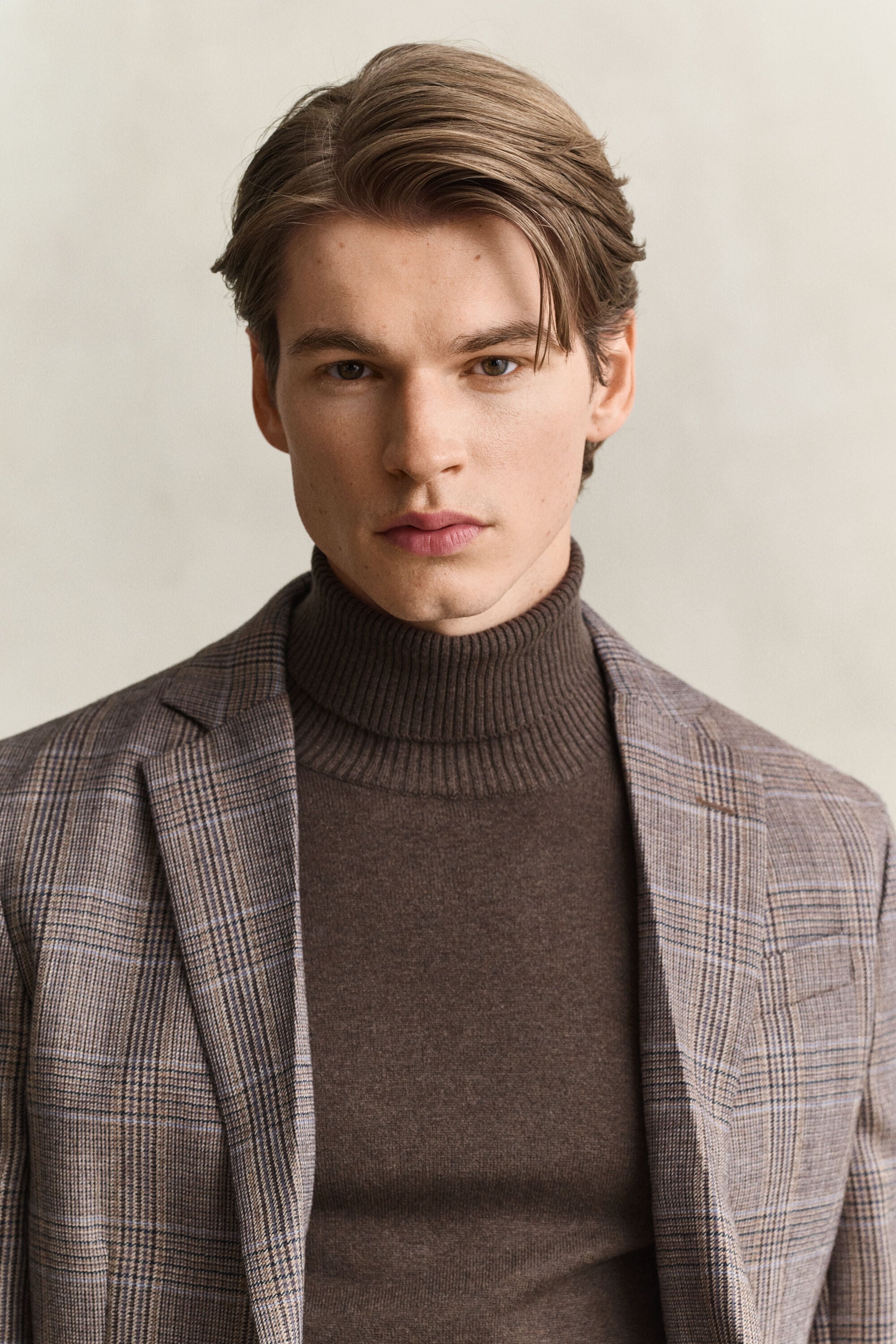Veste de costume en laine à carreaux