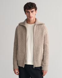 Cardigan zippé en laine