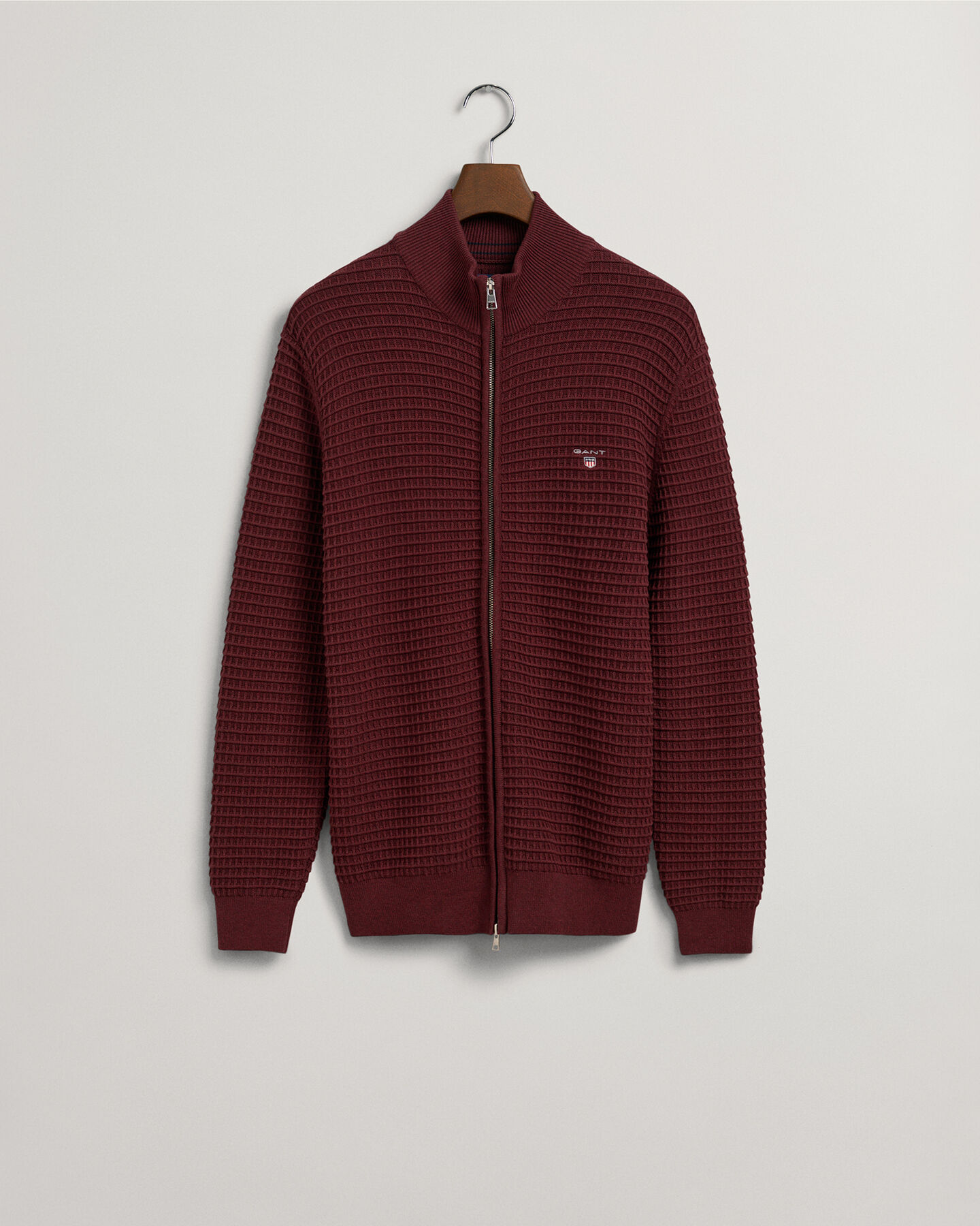 Pull zippé en coton Texture