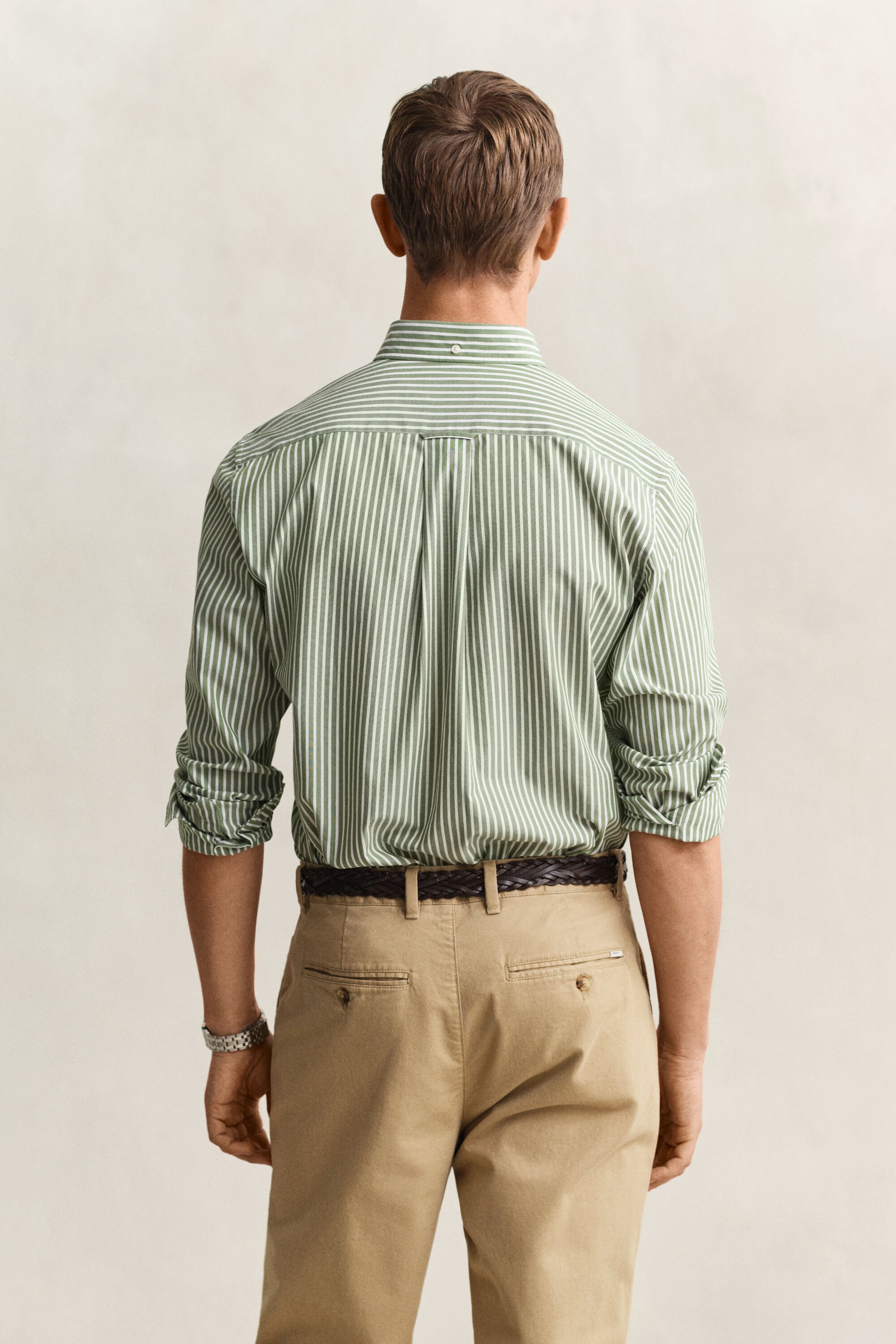 Chemise en popeline à rayures classique