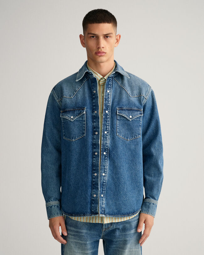 Chemise relaxed fit en denim Western