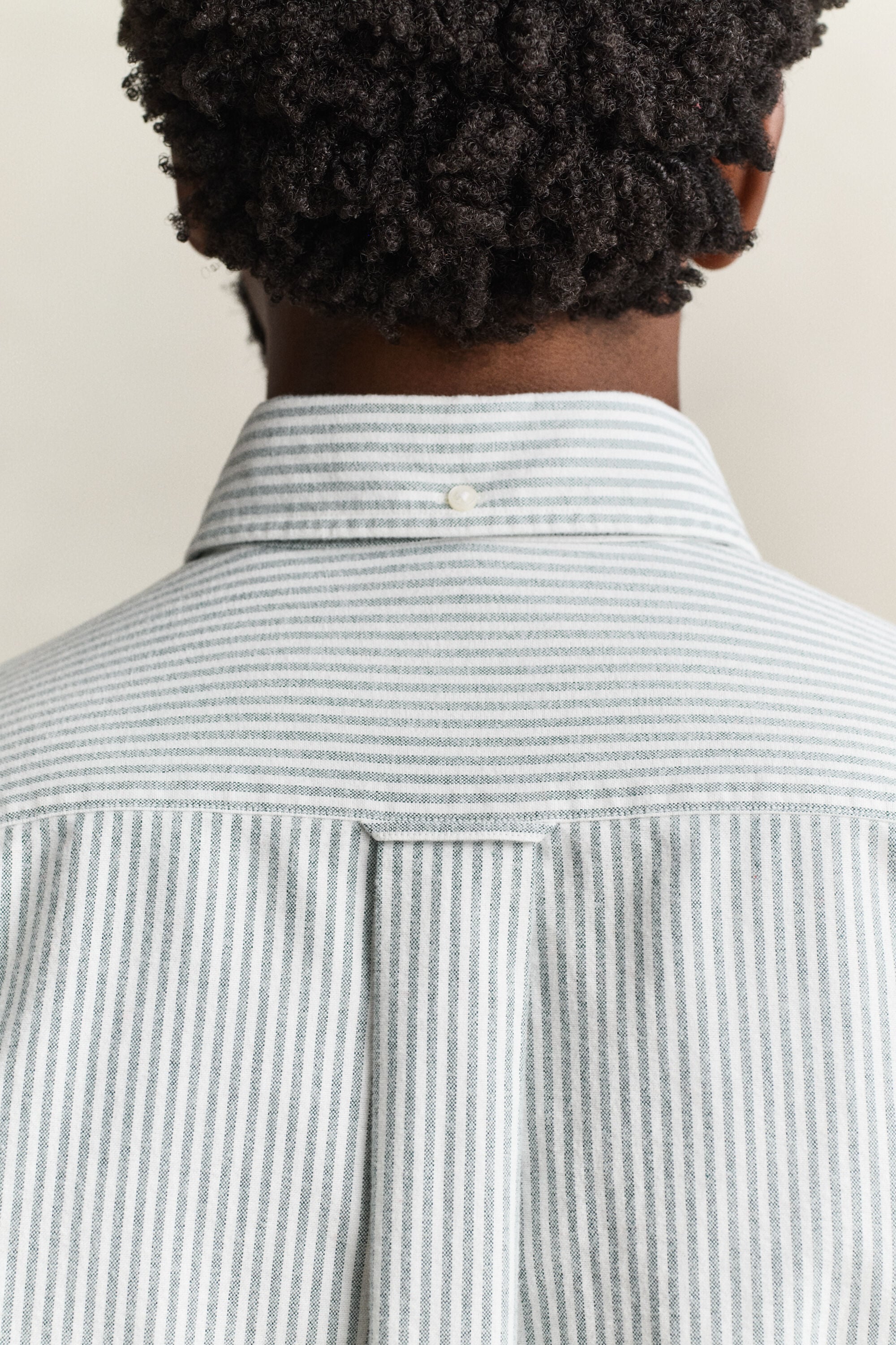 Chemise en coton Oxford brossé avec rayures