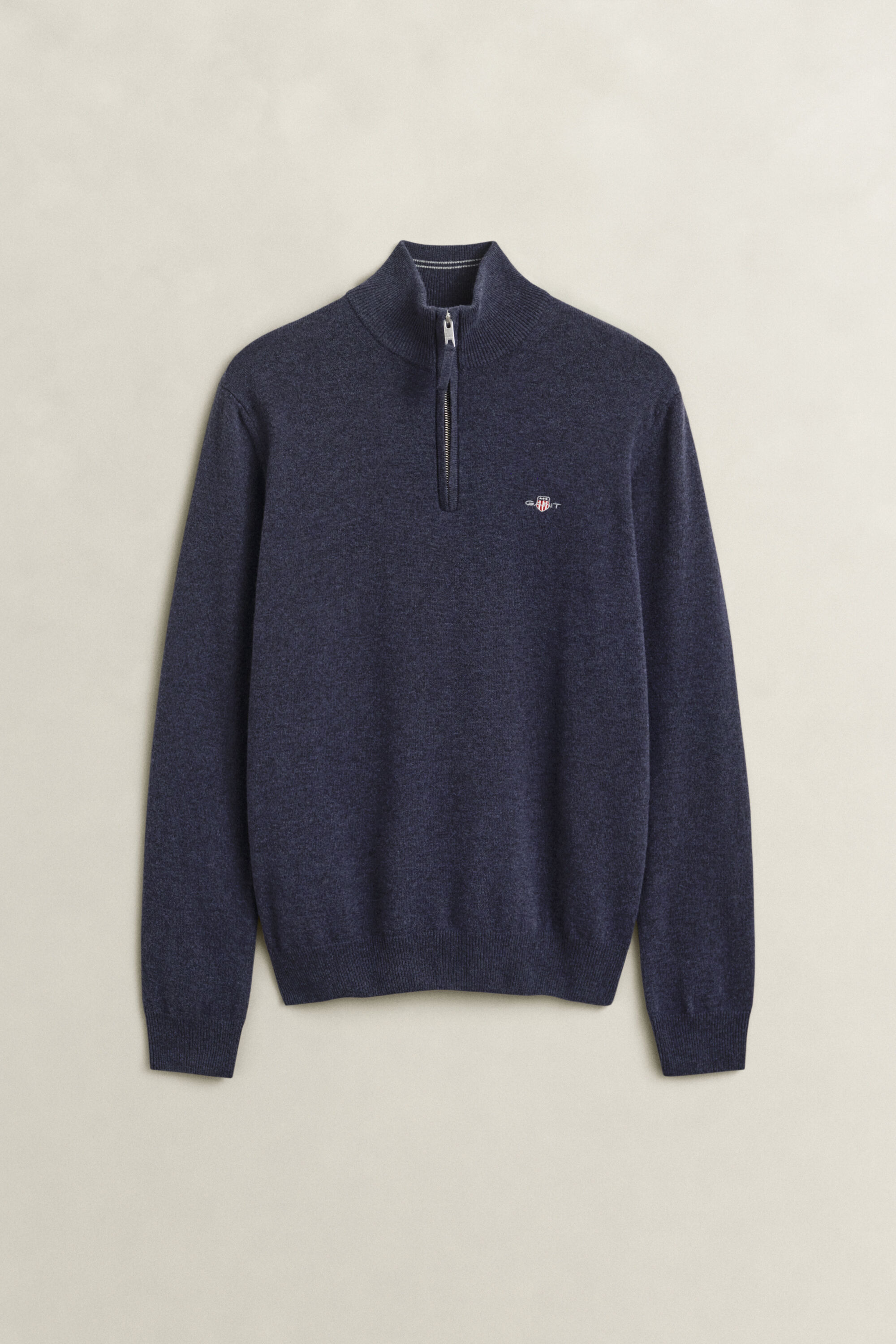 Pull à demi-zip en laine d’agneau