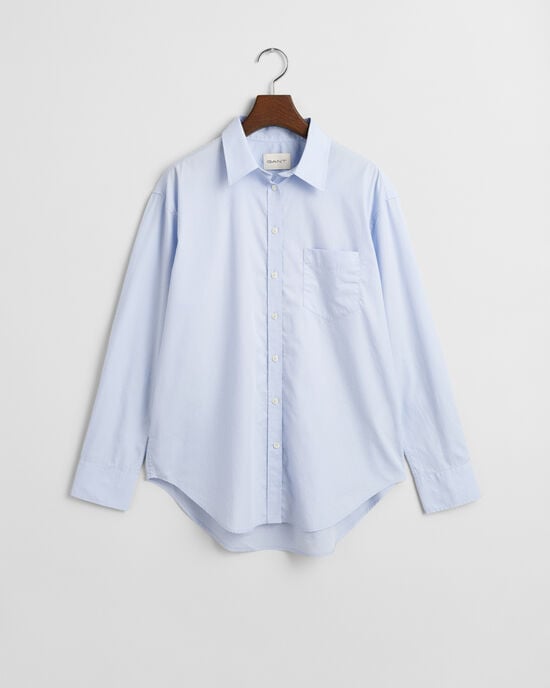Chemise coupe décontractée en popeline classique