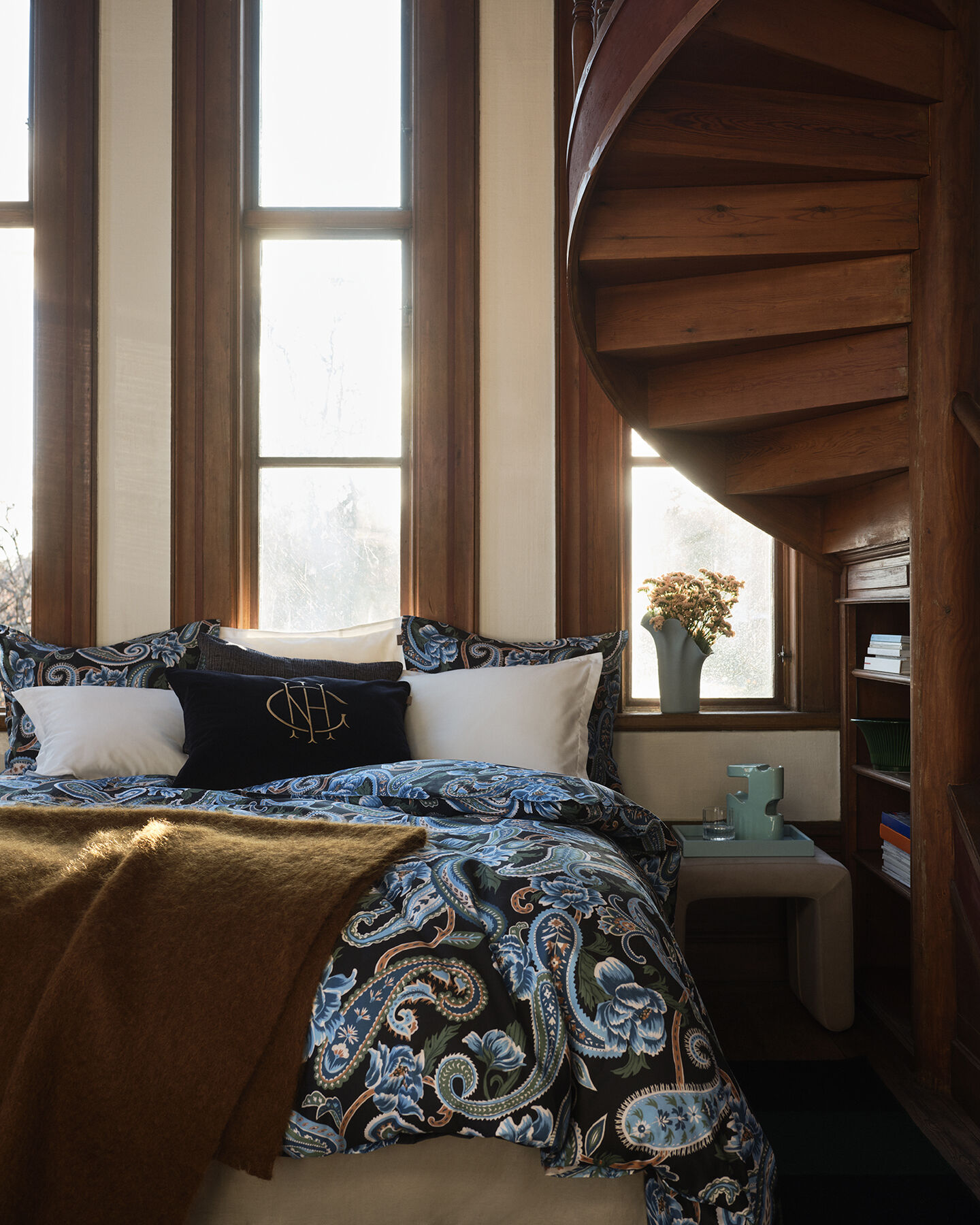 Housse de couette simple Painted Paisley