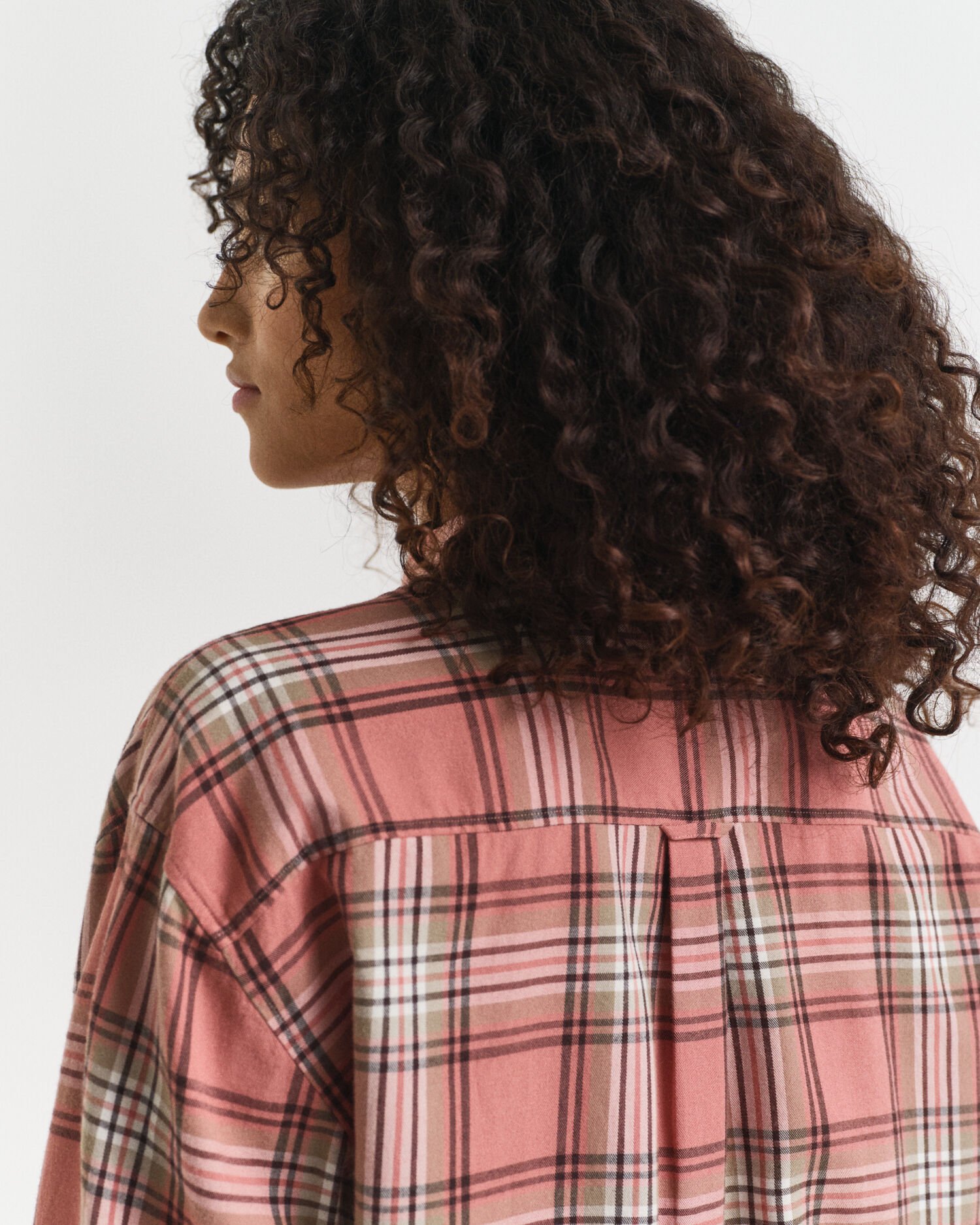 Chemise coupe décontractée en flanelle à carreaux