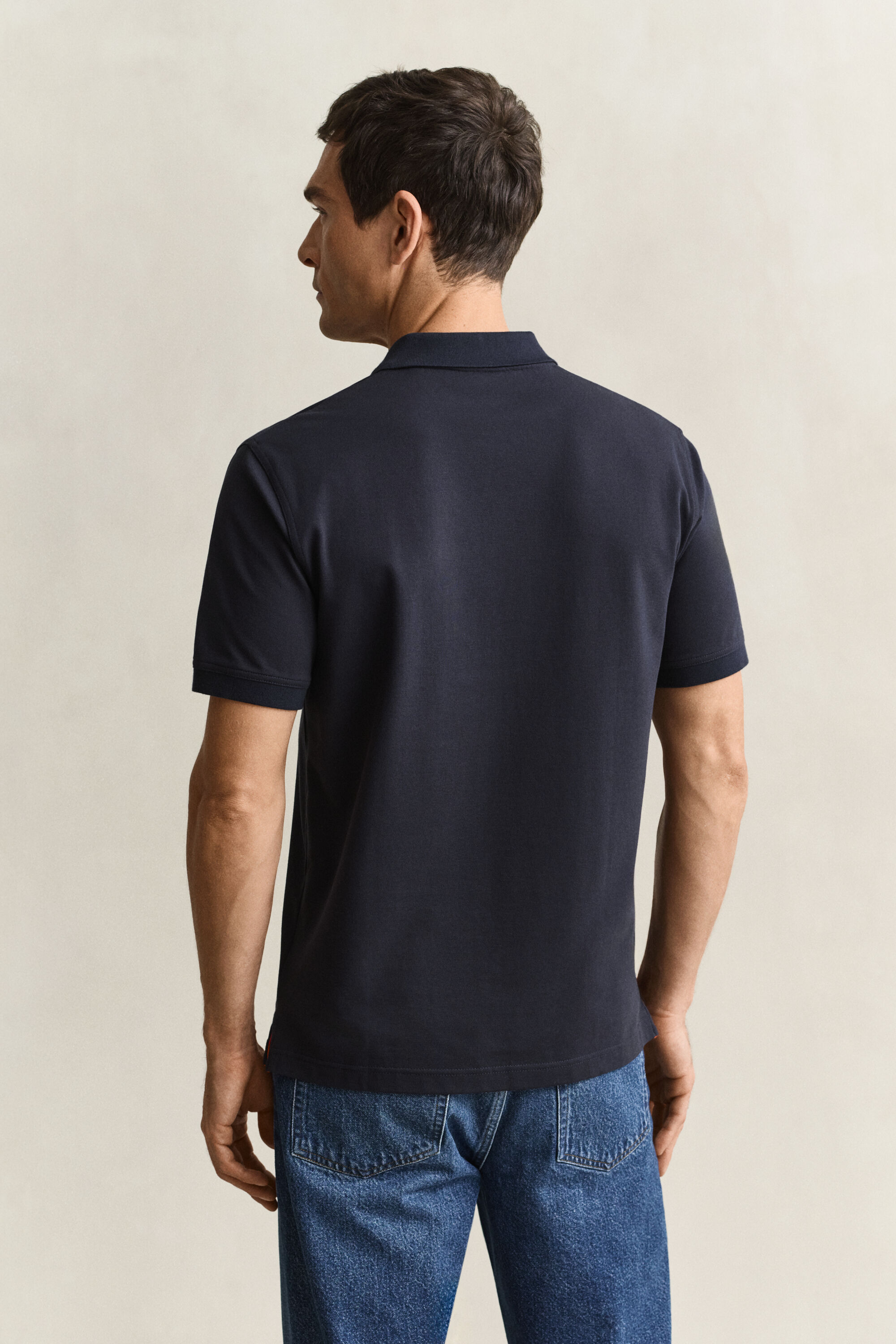 Polo en coton piqué contrastant