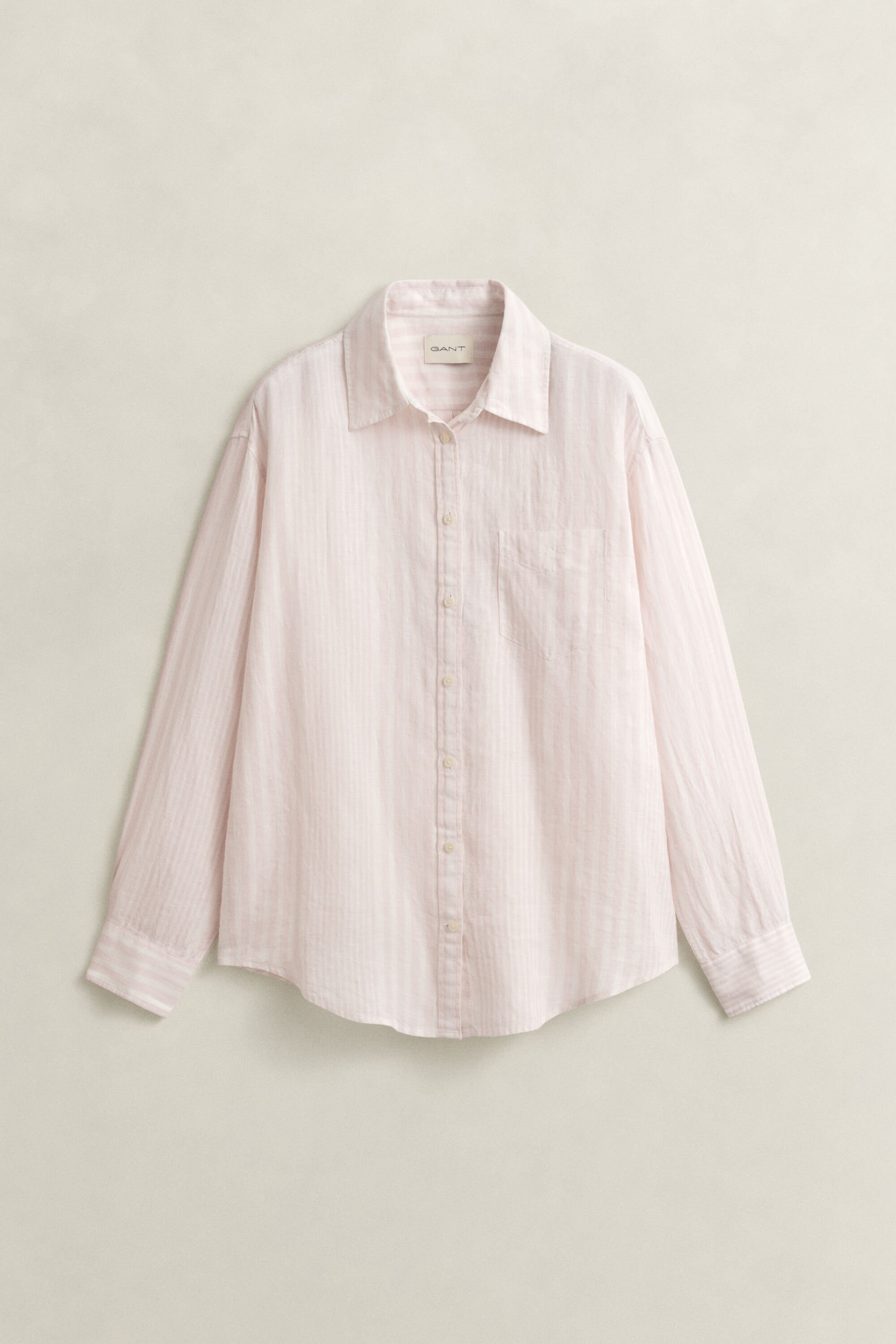 Chemise relaxed fit en lin à rayures