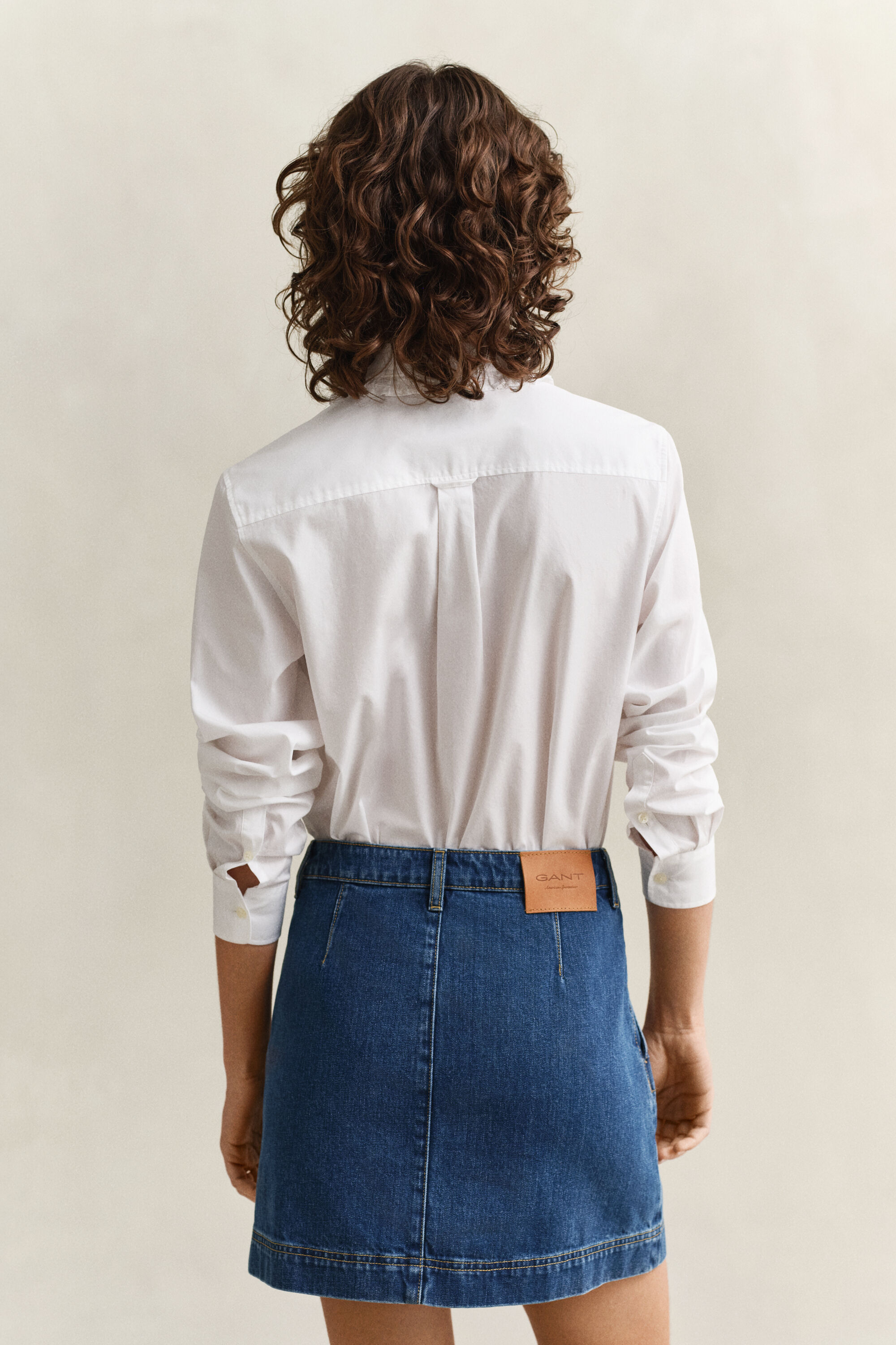 Chemise à volants en coton