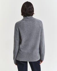 Pull col roulé en laine et cachemire doux