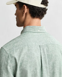 Chemise coupe regular en coton et lin