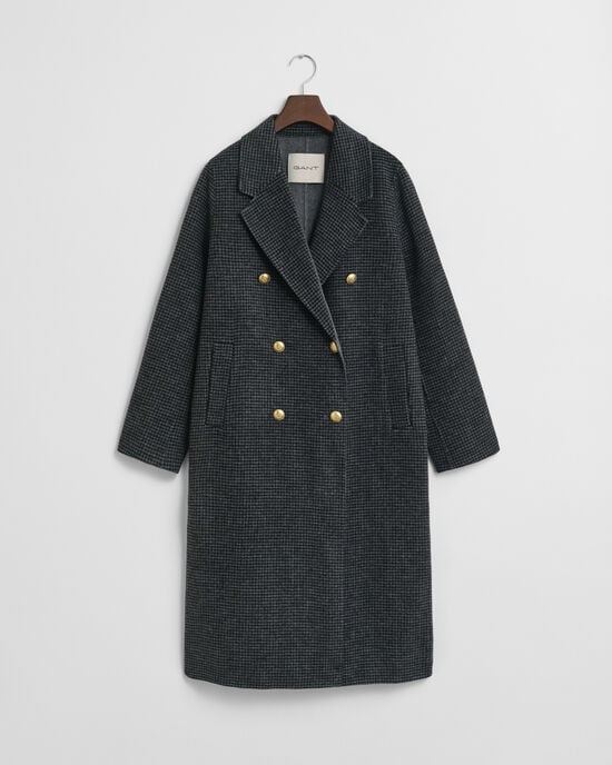 Manteau cousu main à carreaux