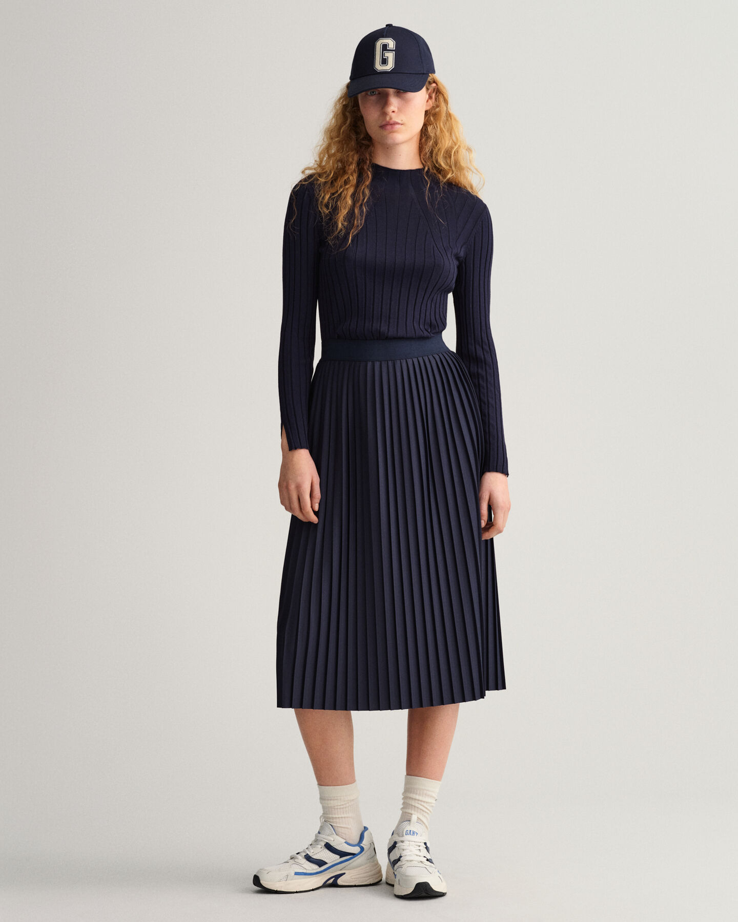 Jupe en jersey pliss&eacute;e