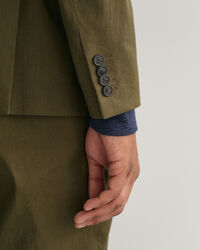 Veste blazer de costume en coton et lin