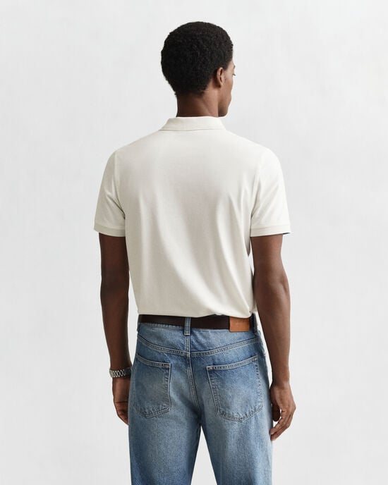 Polo en coton piqué contrastant