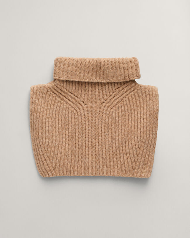 Pull sans manches en maille c&ocirc;tel&eacute;e