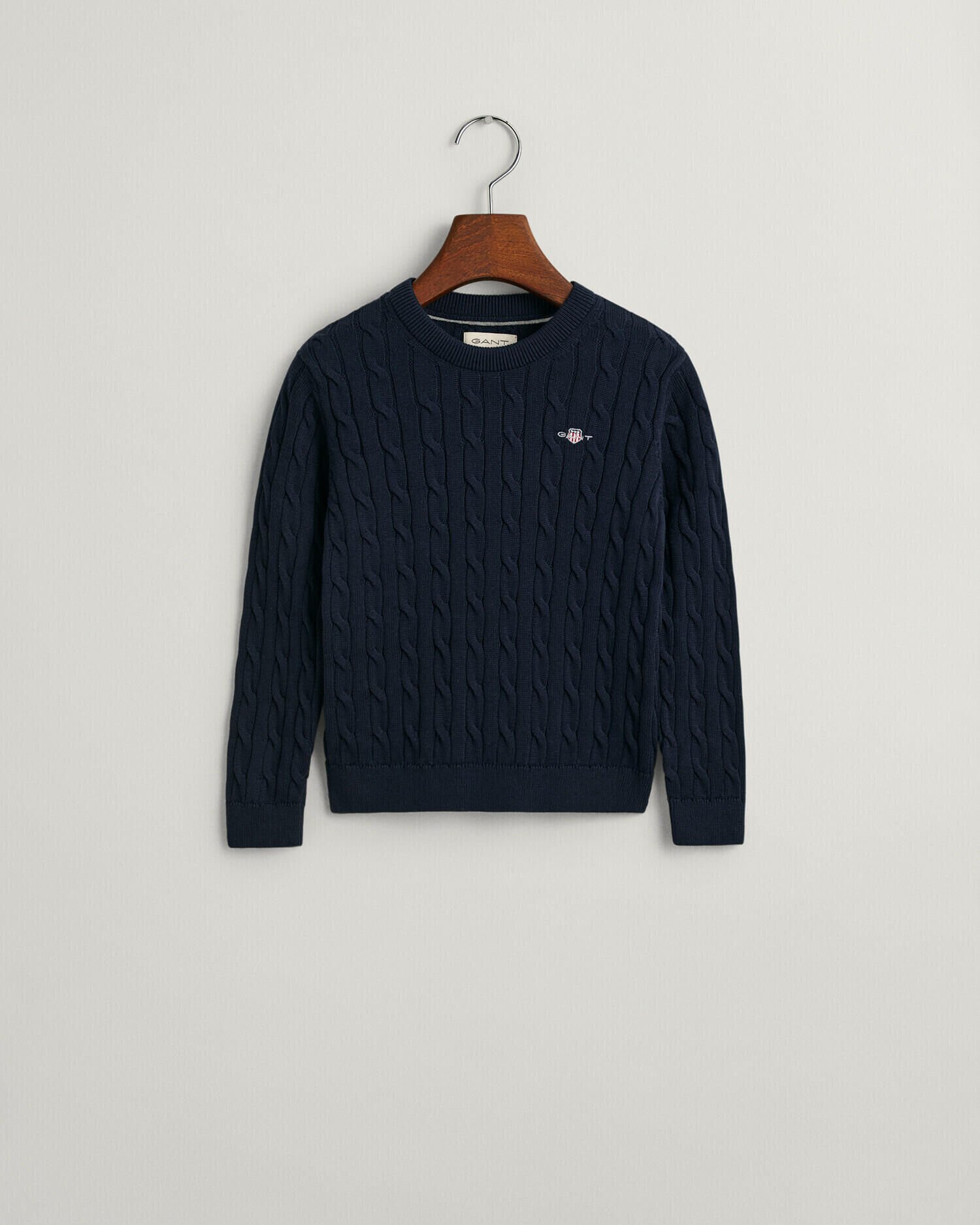 Pull col rond en maille de coton torsadée Shield Enfant