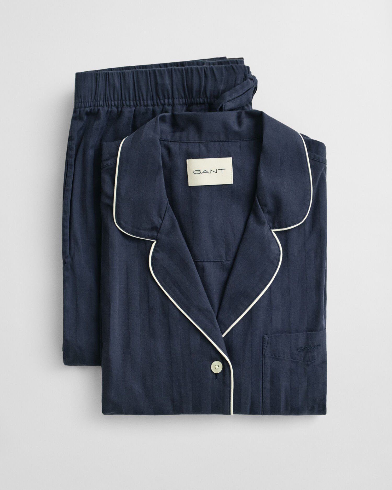 Coffret cadeau pyjama en satin à rayures