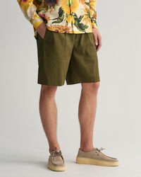 Short de costume en coton et lin