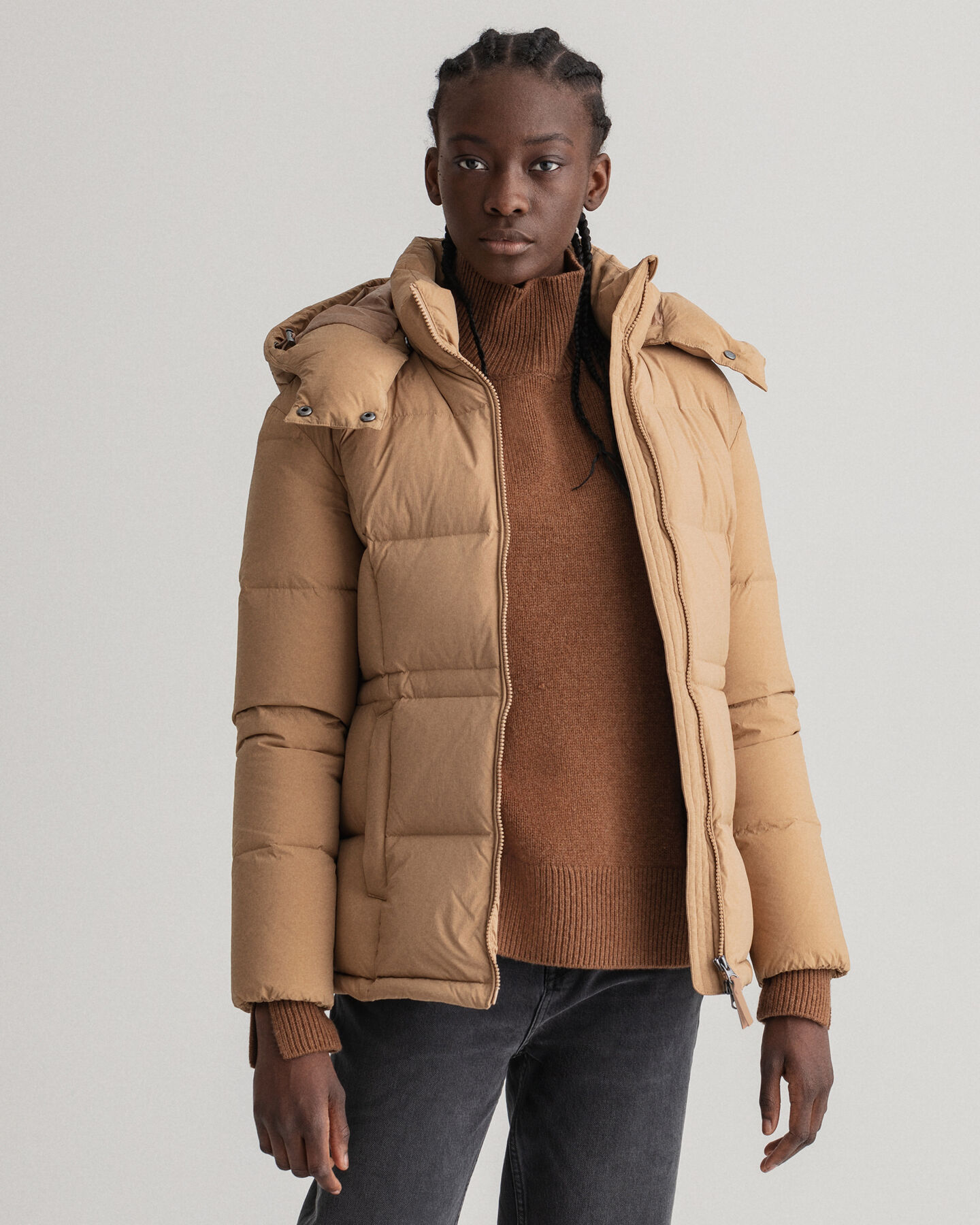 Doudoune mi-longue en duvet