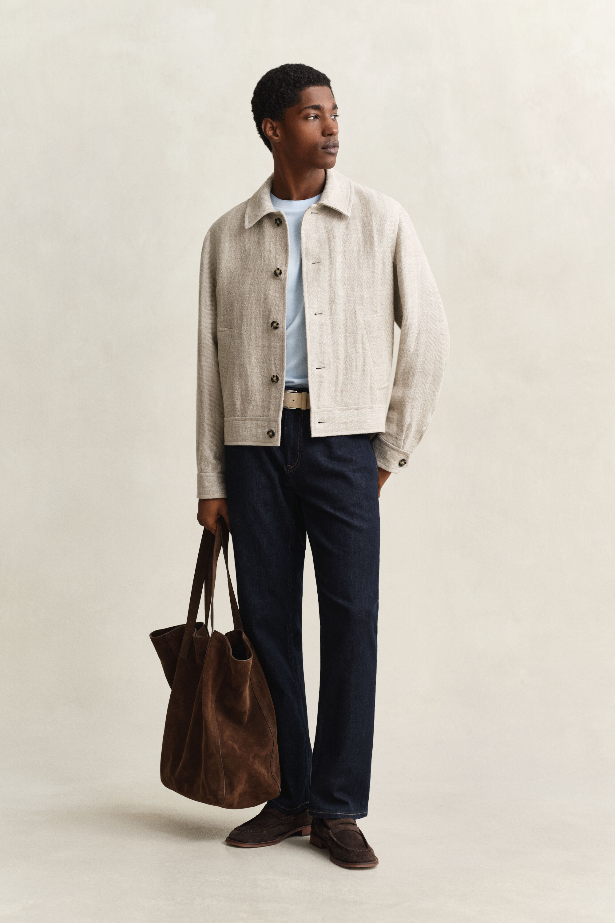 T-shirt bicolore en coton piqué