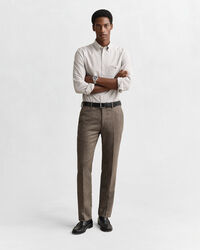 Chemise coupe regular en coton Oxford classique &agrave; rayures Banker