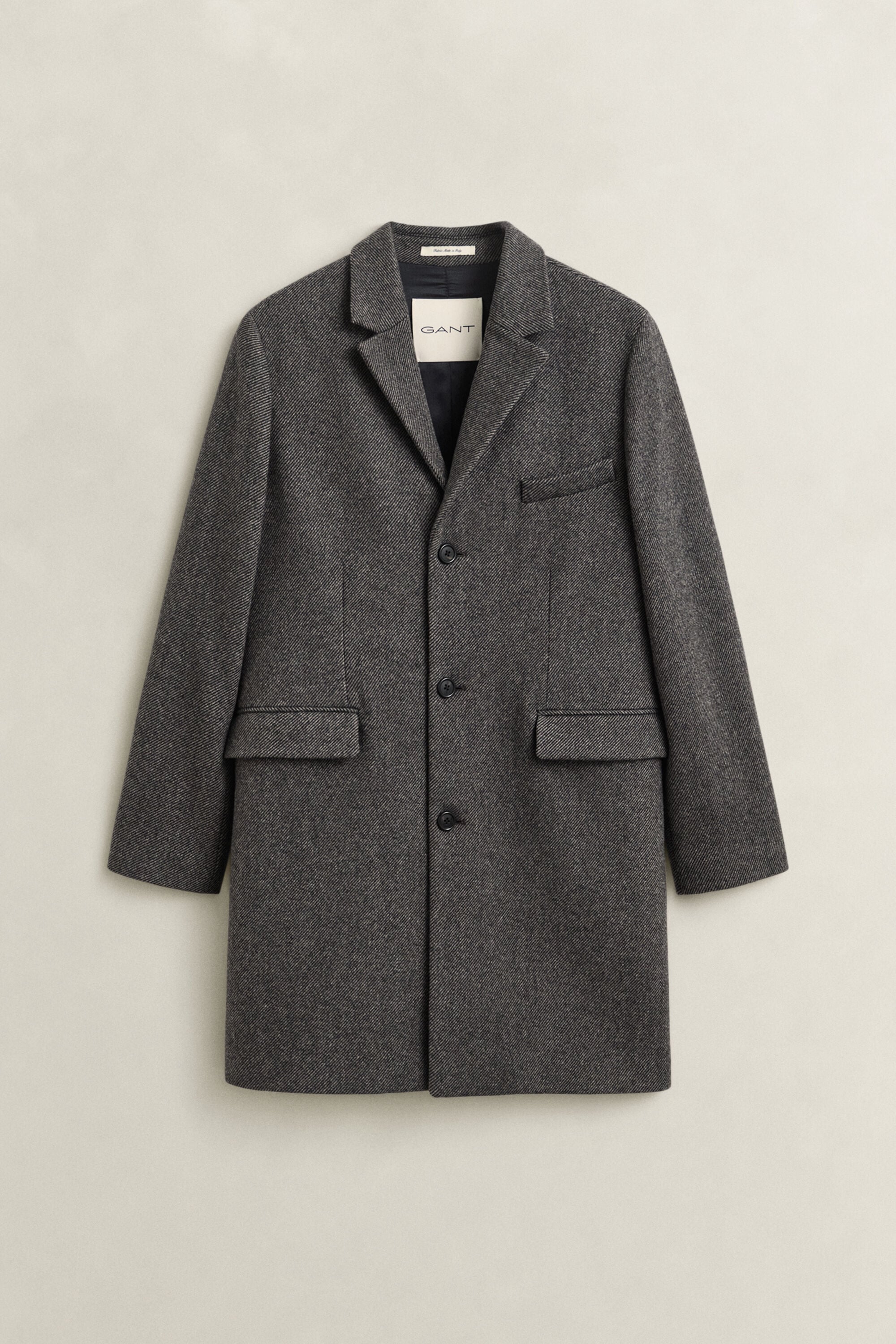 Manteau en laine bicolore