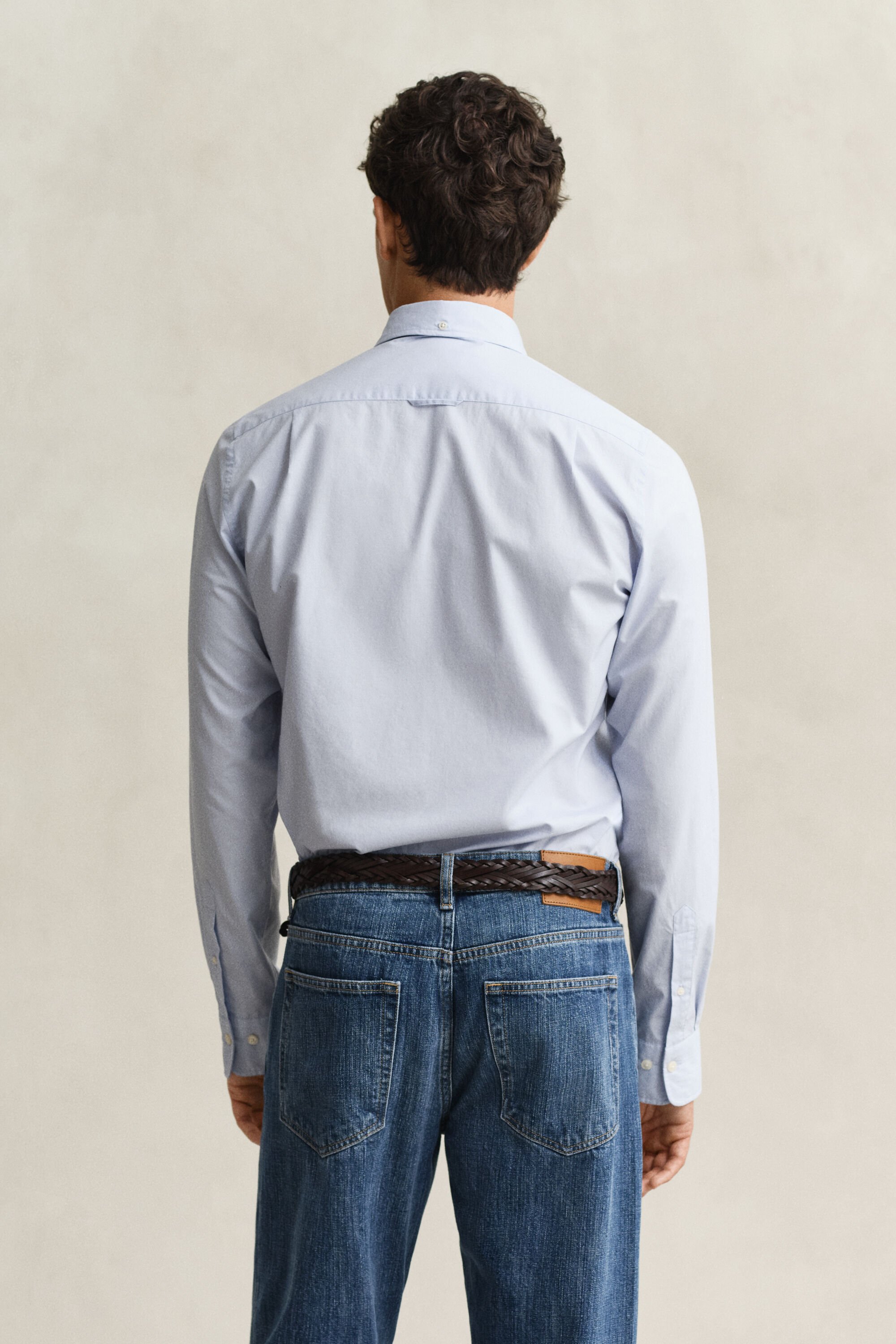 Chemise coupe slim en popeline classique